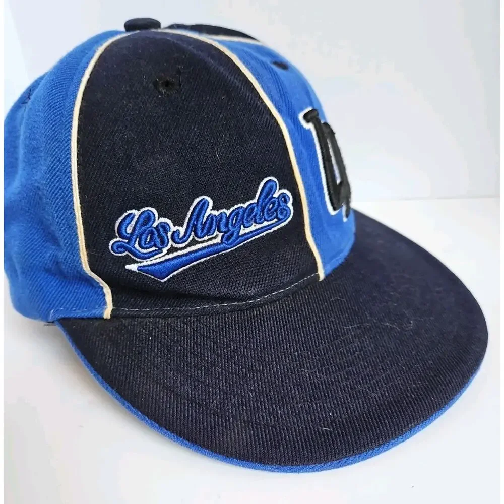 Vintage Los Angeles Dodgers LA Magic Multifit Hat Blue Color Block Baseball Cap